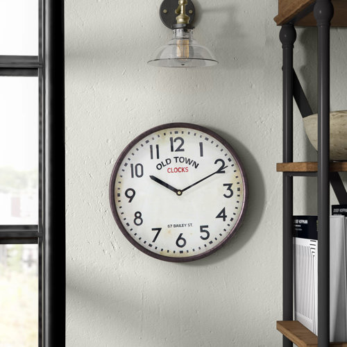 Greyleigh Fleischman Vintage Round Old Town 14" Wall Clock & Reviews